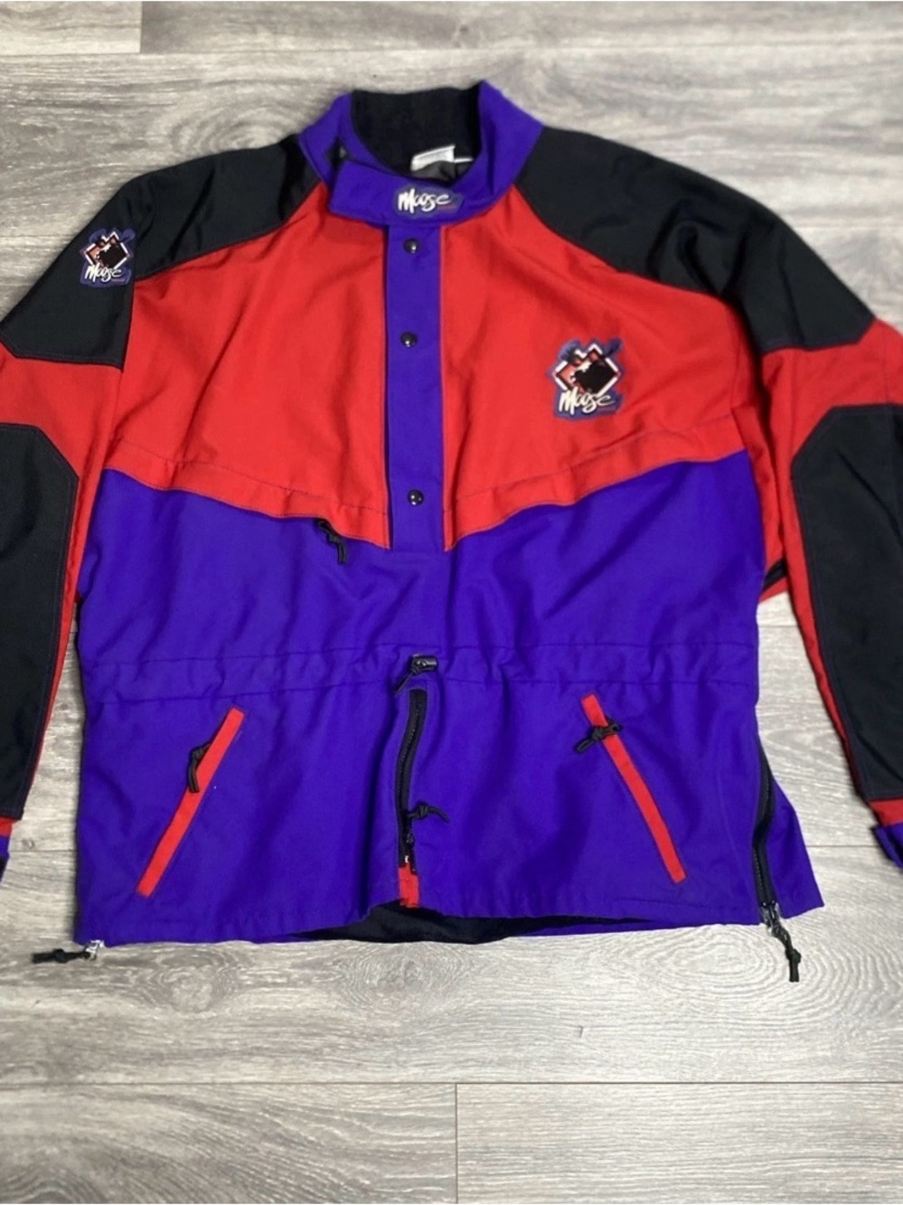 Moose Racing Offroad Rare Vintage Motocross Jacket Red Purple Black Men Large